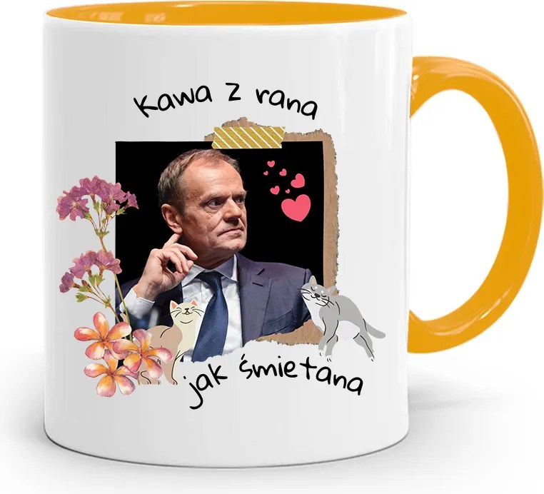 Bögre Sárga Donald Tusk Po Platform Ajándék
