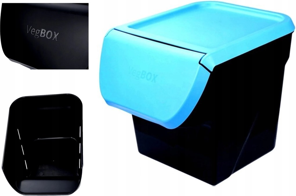 Katex Vegbox Eco szelektív hulladékgyűjtő tartály 12 L, fedéllel