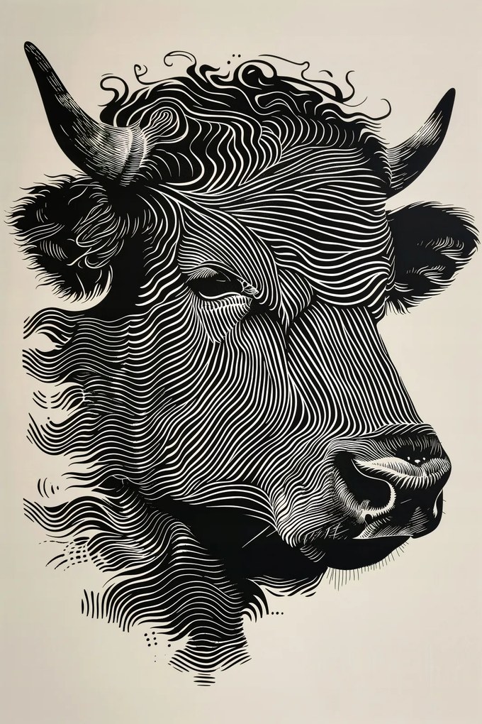 Poszter 40x60cm Bika fényes színekben