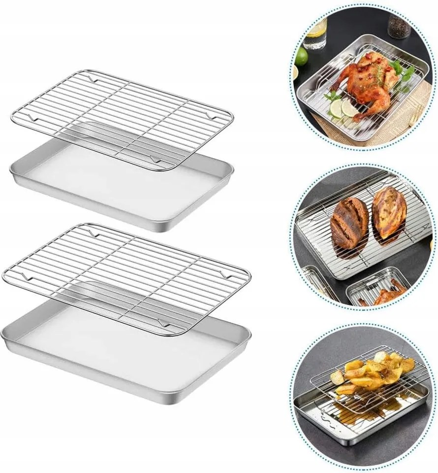 2db-os sütőlap szett hús tészta forma tepsi