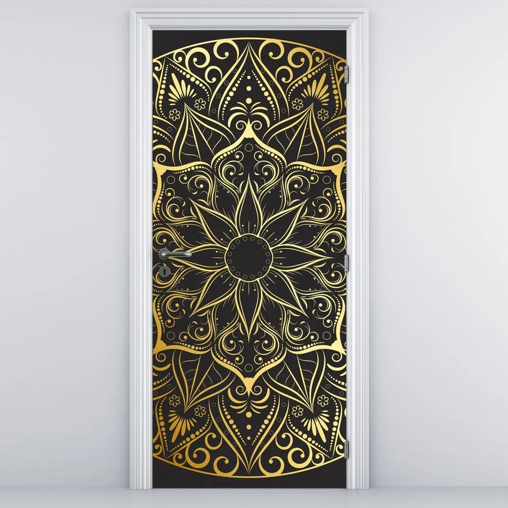 Fotótapéta ajtóra - Arany absztrakció (95x205cm)