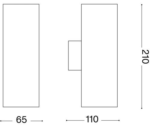 Ideal Lux - Kültéri fali lámpa GUN 2xGU10/35W/230V IP44 antracit
