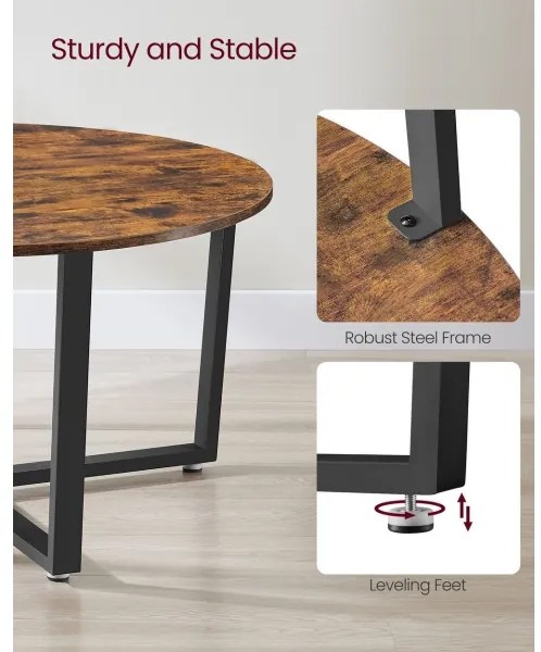 ELDUR konferenciaasztal barna/fekete