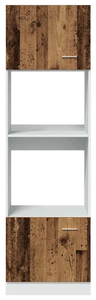 vidaXL “Lyon” antik fa szerelt fa mikrohullámú szekrény