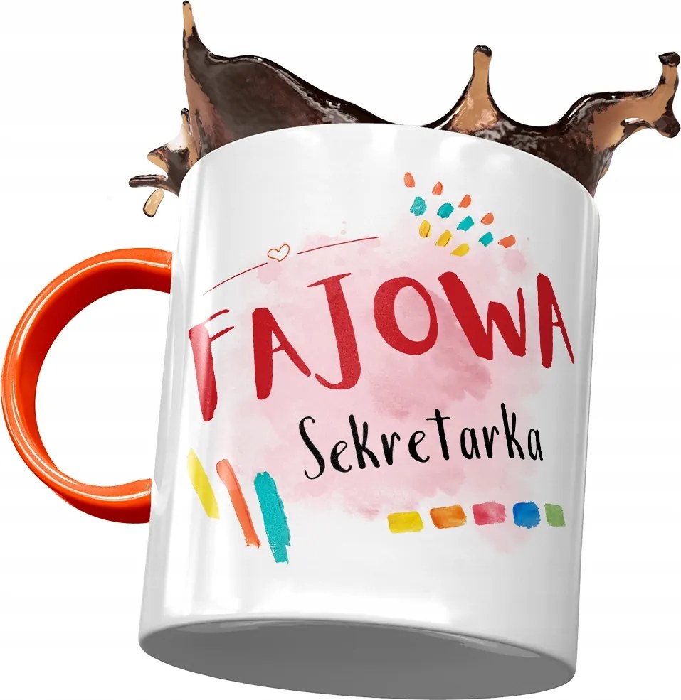 Narancssárga bögre a titkárnőnek Cool Ajándék Nyomtatott Fotóval