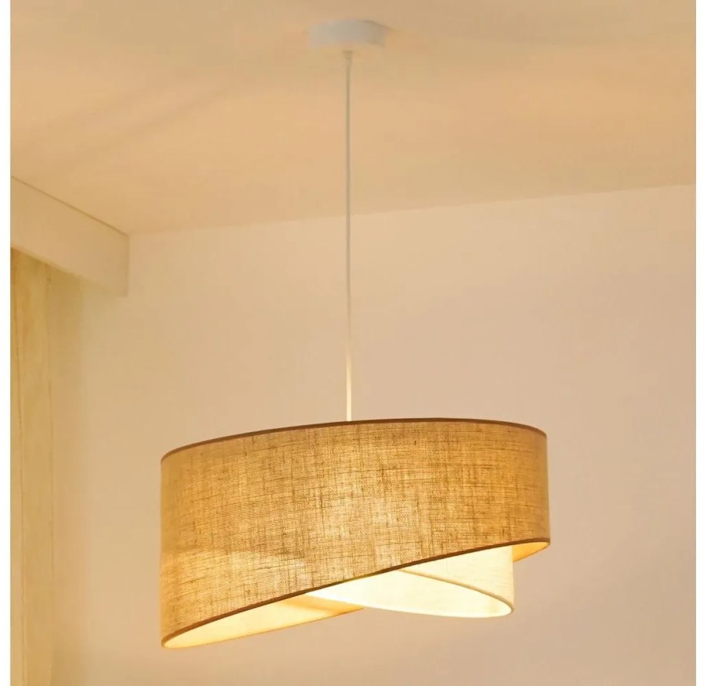 Brilagi Brilagi - LED Csillár zsinóron LYRA 1xE27/15W/230V bézs/krémes BG1747