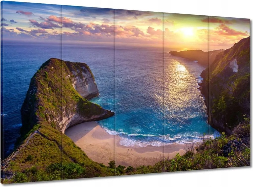 Vászonkép 100x70 Naplemente a tengerparton