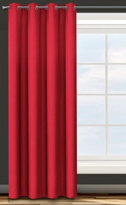 Kész drapéria karikákon Design 91 140x250cm Piros