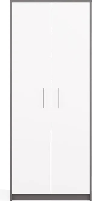Aldabra Oliv 2D könyvespolc, irodai szekrény, 74x180x35 cm, antracit-fehér