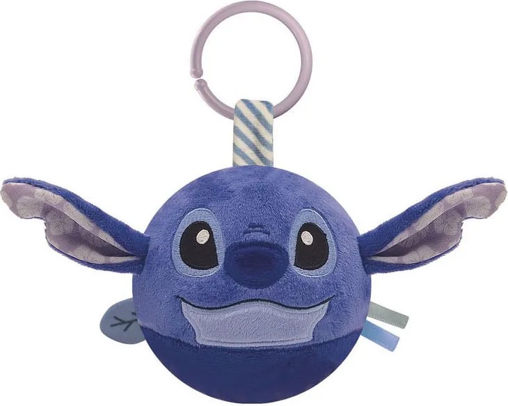 Disney Lilo és Stitch, A csillagkutya Round plüss labdafigura, baba csörgő Clementoni