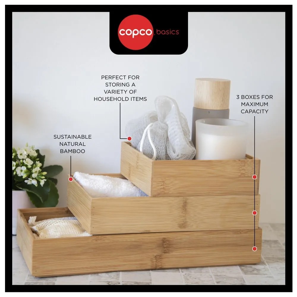 Bambusz fiókrendező szett 3 db-os Copco - Kitchen Craft