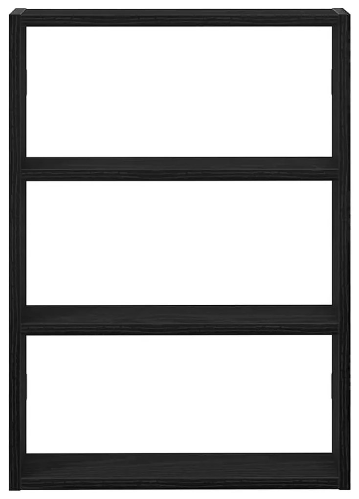 fekete szerelt fa fali polc 43 x 9 x 60 cm