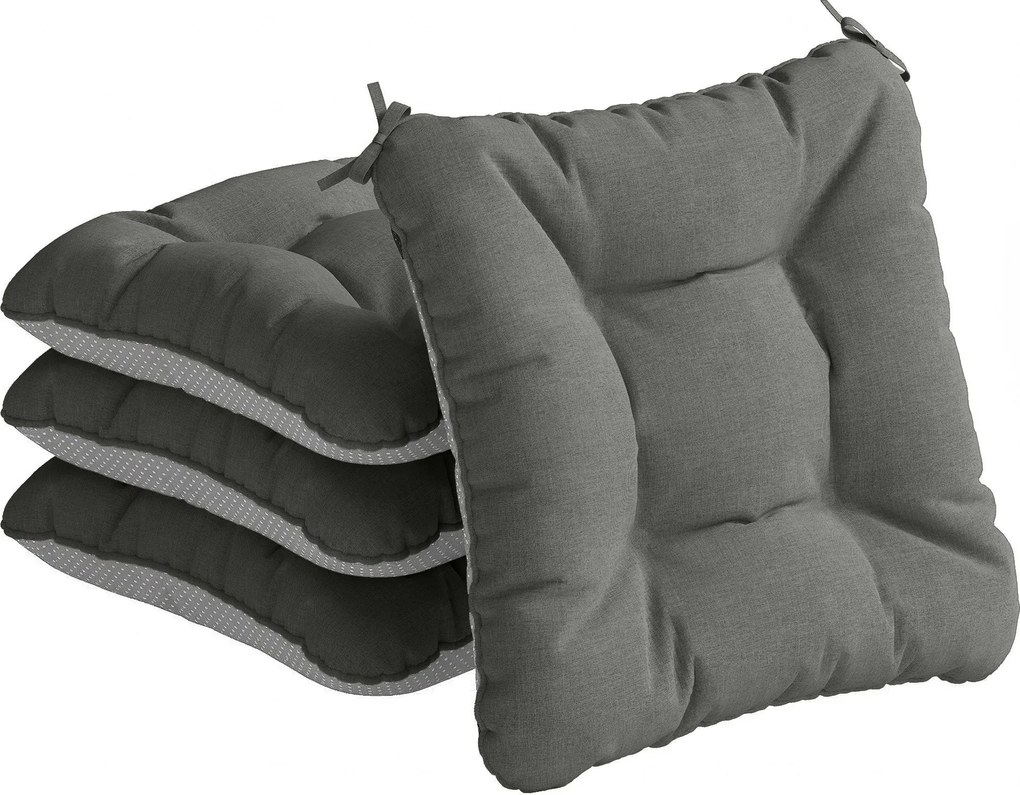 Outsunny 4 db kültéri ülőpárna — csúszásmentes, vízlepergető, UV30+ védelem, 39,5×39,5×10 cm | Aosom