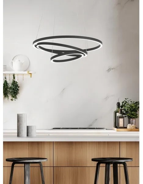 Eglo 900479 - LED Dimmelhető csillár zsinóron LOBINERO-Z LED/43,2W/230V fekete