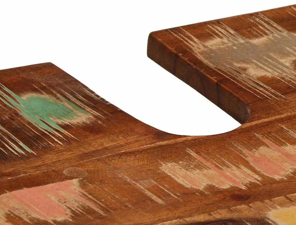 Fürdőszoba bútor szett 2 pcs Barna tömör újrahasznosított fa