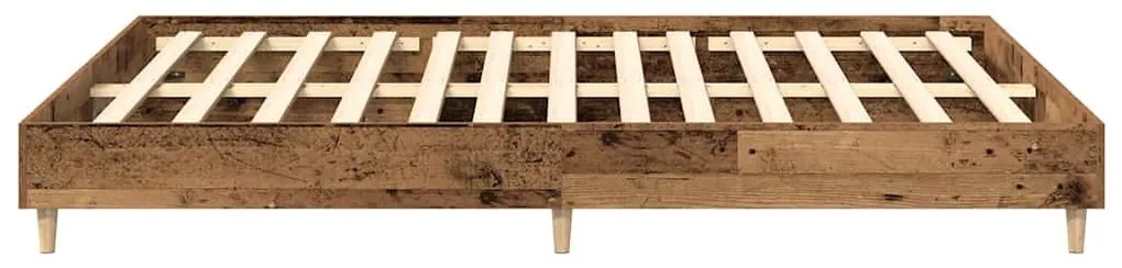 antik fa szerelt fa ágykeret matrac nélkül 150x200 cm