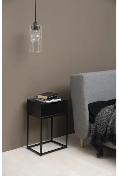 CARLY éjjeliszekrény antracit színben