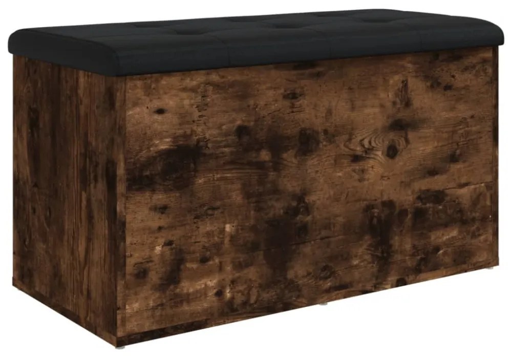 füstös tölgy színű szerelt fa tárolópad 82 x 42 x 45 cm
