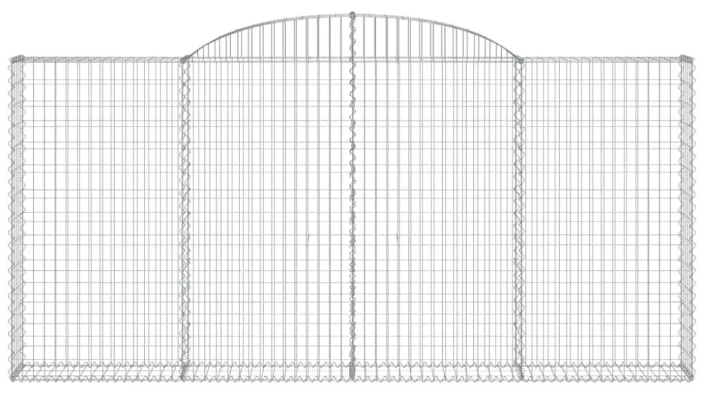 3 db íves horganyzott vas gabion kosár 300x30x140/160 cm