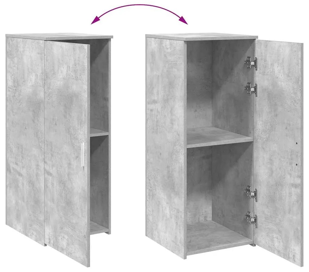 tároló szekrény betonszürke 40x45x103,5 cm szerelt fa