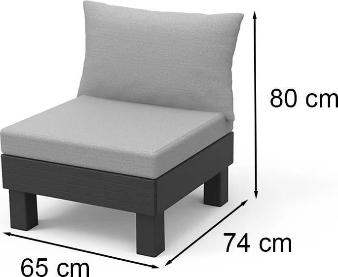 Elements balkon kerti bútor szett grafit