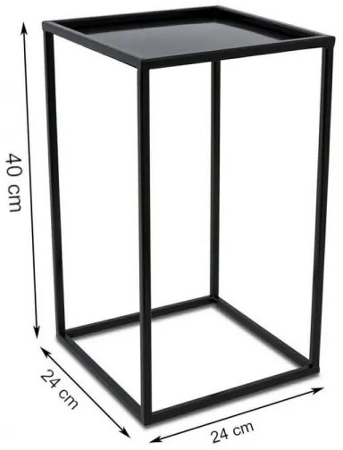 Virágállvány 40x24 cm fekete