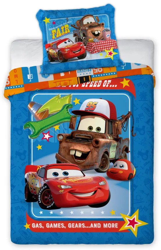 Disney Verdák Fair gyerek, ovis ágyneműhuzat 100×135cm, 40×60 cm