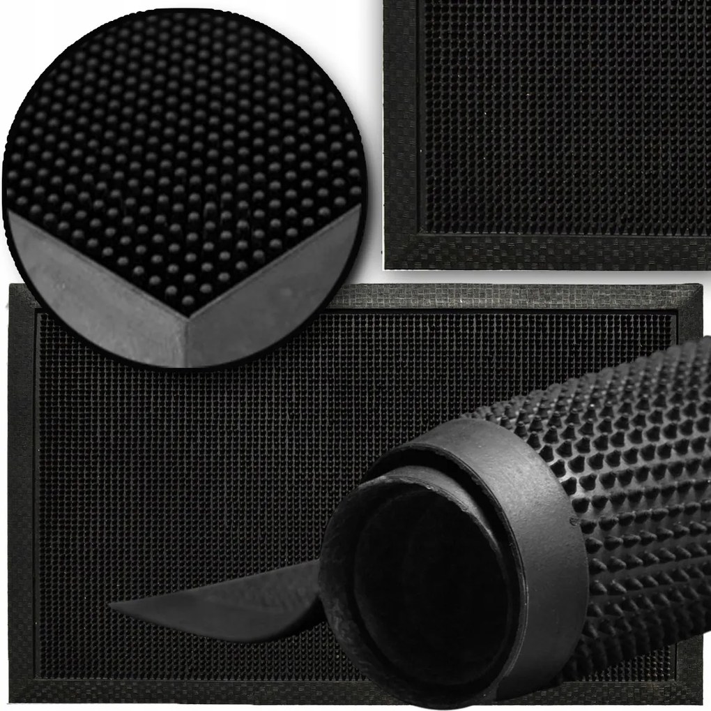 Lábtörlő Erős Cipőszőnyeg Gumi Külső 40x60