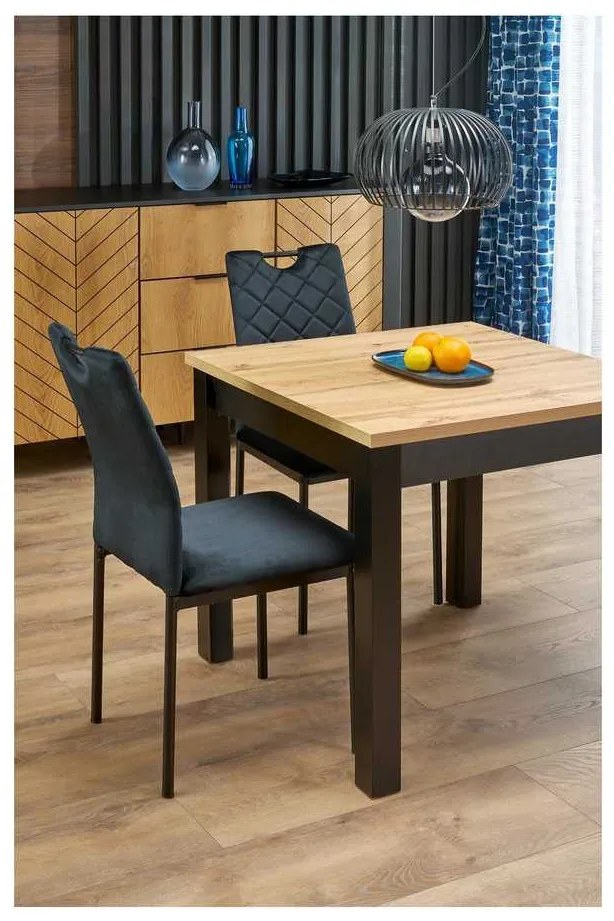 Campbell étkezőasztal, artisan tölgy / fekete