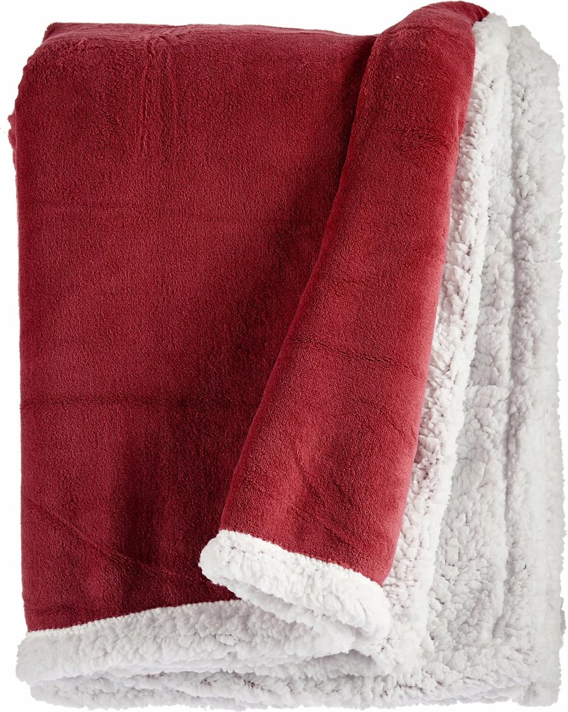 Téli Takaró Bárány Meleg Puha Téli Takaró Piros Vastag 130 x 170 cm
