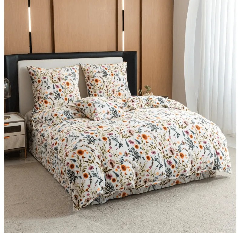 Mikroplüss ágyneműhuzat HERBALIS krémszínű Ágyneműhuzat mérete: 70 x 90 cm | 140 x 220 cm