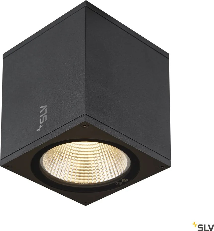 SLV 1003421 ENOLA SQUARE Modern Kültéri Mennyezeti Lámpa Antracit, Átlátszó LED IP65