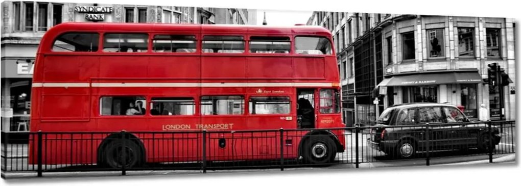 Vászonkép 150x50 Piros busz London