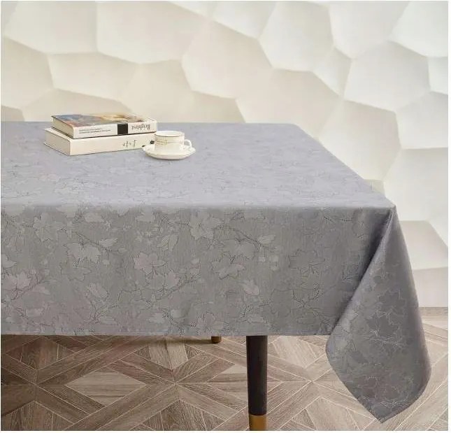 Abrosz négyszögletes asztalra vízálló, sötétszürke mintával 140x180cm