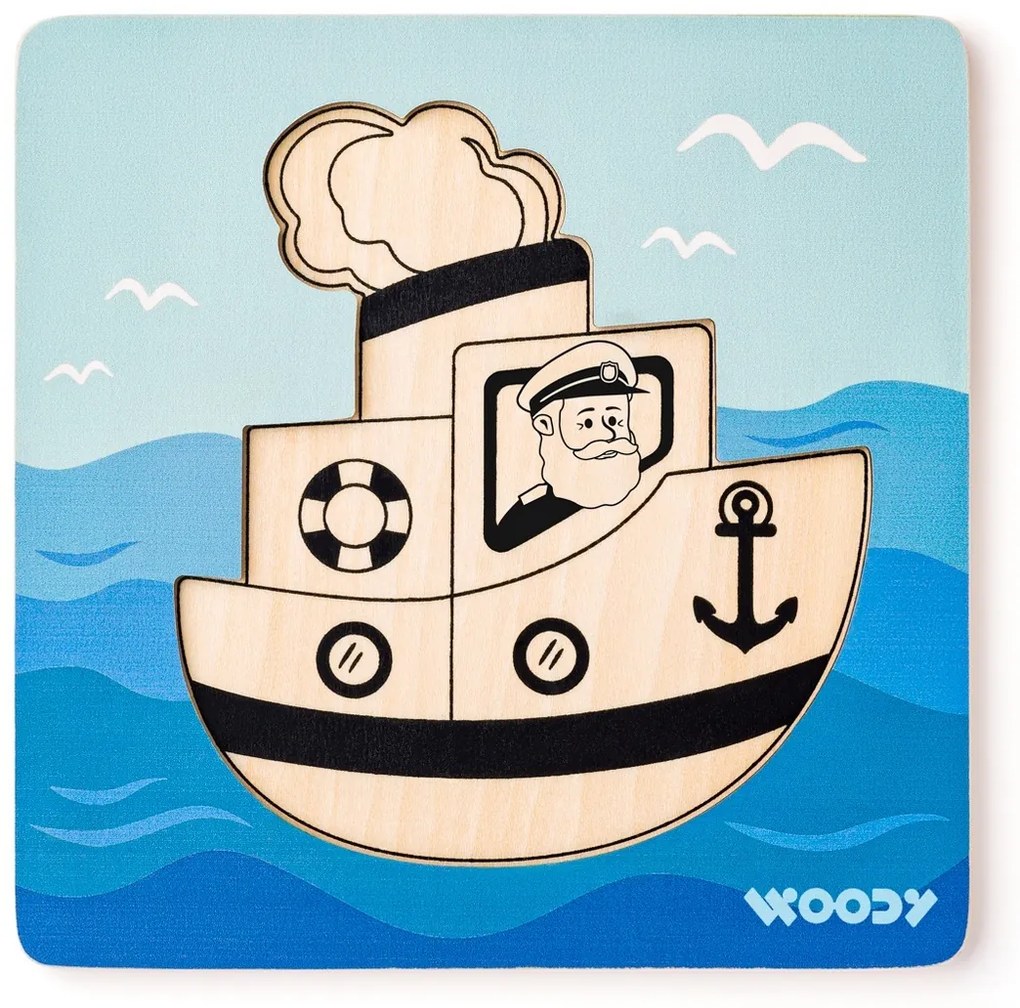 Woody Puzzle baba csónak