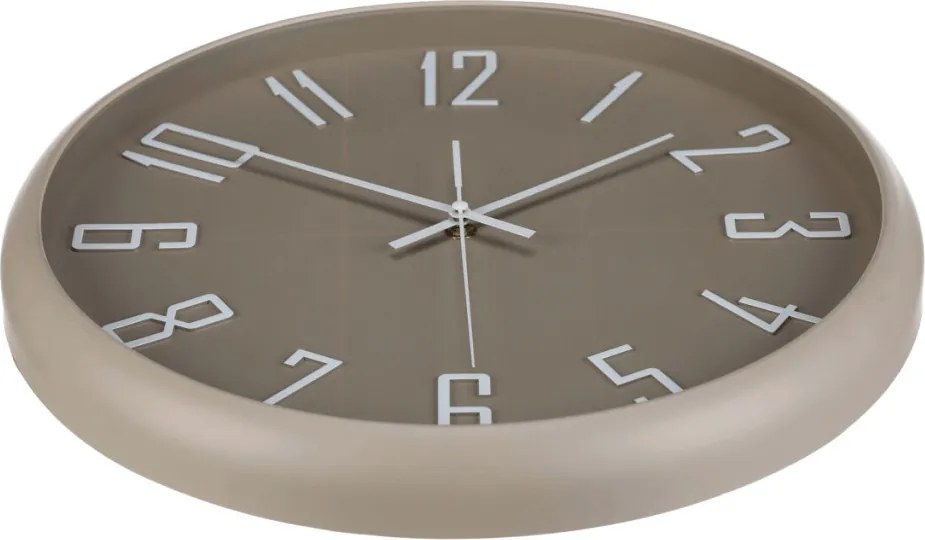 Falióra 41 cm átmérő, műanyag, fehér számokkal, barna