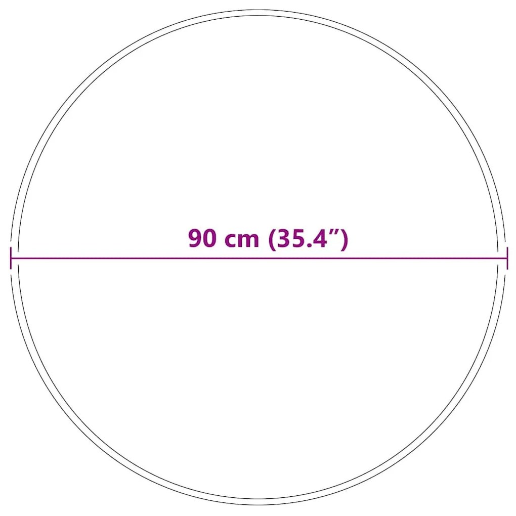 Csúszásgátló Shaggy Szőnyeg Krém 90 x 90 cm PP