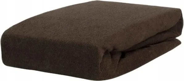 Frottír Gumis lepedő 160x200 Barna