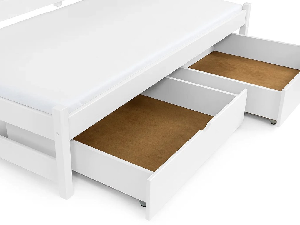 Wilsondo PETRA 5 emeletes ágy pótággyal - fehér Méret: 200x90