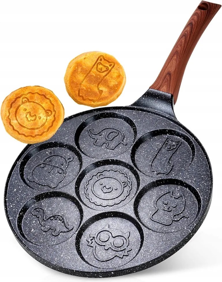 Tojás Serpenyő Ültetett Palacsinta Gránit 7 Lyukú