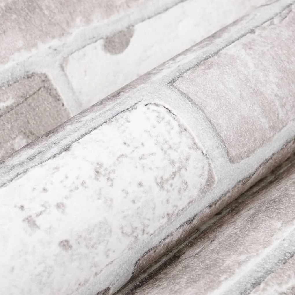 szürke téglamintás nem szőtt 3D tapéta 10 x 0,53 m