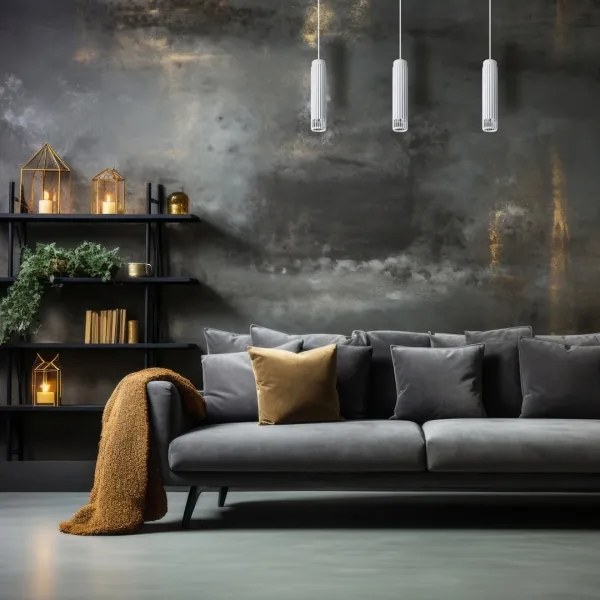 Csillár zsinóron VERTICAL 1xGU10/8W/230V fehér