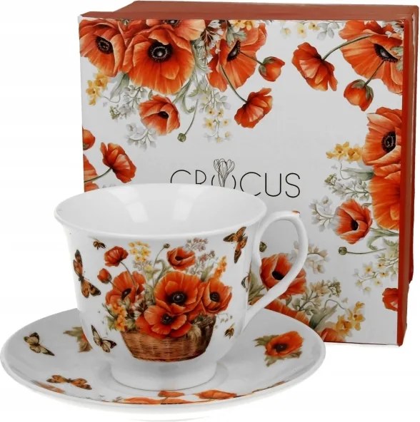 Csésze csészealjjal Maki Virágkosarak 250 ML