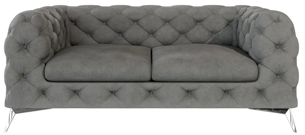 Szürke bársony kanapé 185 cm Chelsea – Ropez
