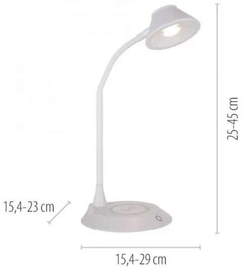 JUST LIGHT. 14414-16 - LED dimmelhető asztali lámpa töltéssel PUCKI LED/4,5W/230V fehér