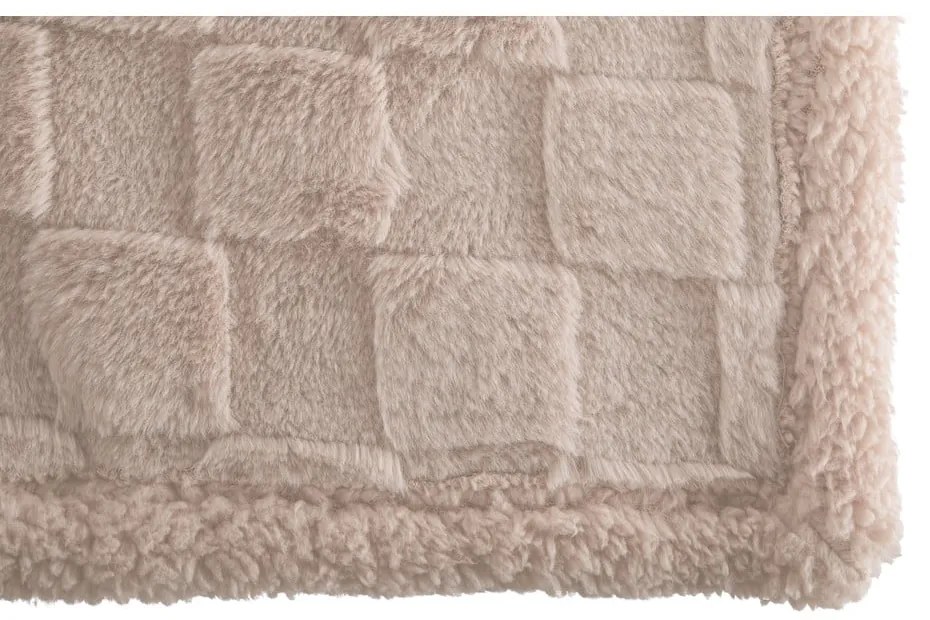 Bézs mikroplüss takaró 150x200 cm Rava – Tiseco Home Studio