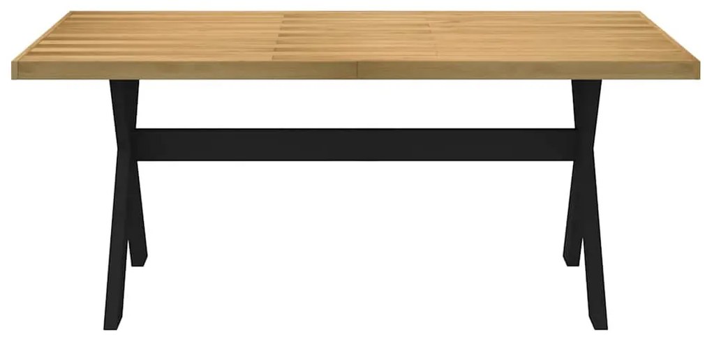 Étkezőasztal NOAIN X alakú lábak 180x90x75 cm tömör fa fenyőfa