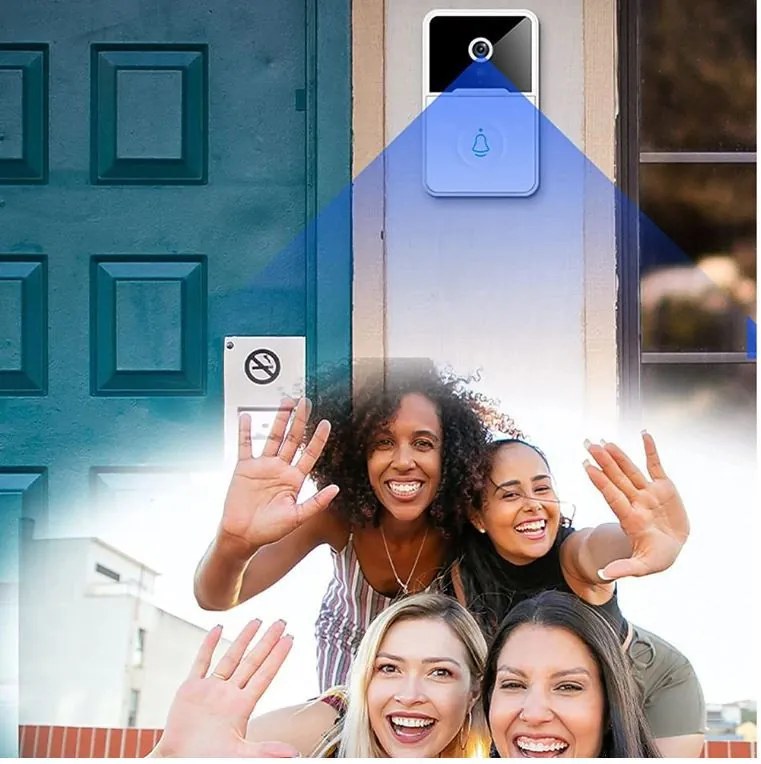 SmartCom Okos vezetéknélküli kapucsengő beltéri vevővel,fehér szín FB0083