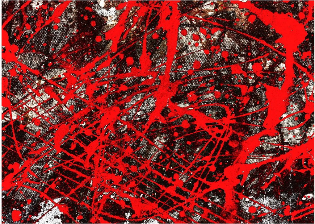 Kép - kifejező absztrakciók (üvegen) (70x50 cm)
