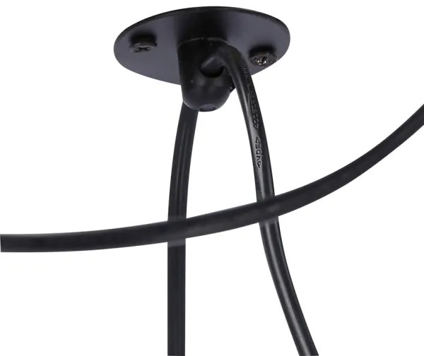 Csillár zsinóron ASSAM 3xE27/60W/230V fekete